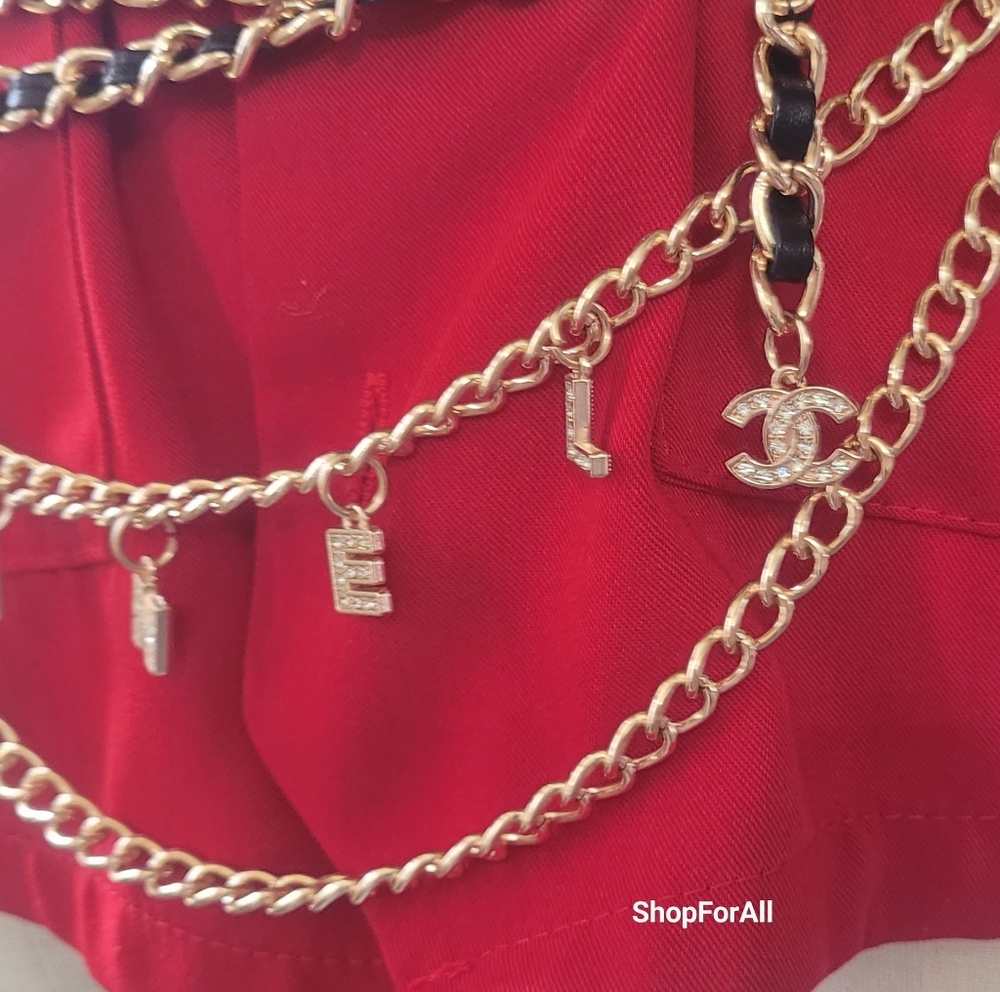Chanel Gold and Black Chain Belt - Picture 13 of 15